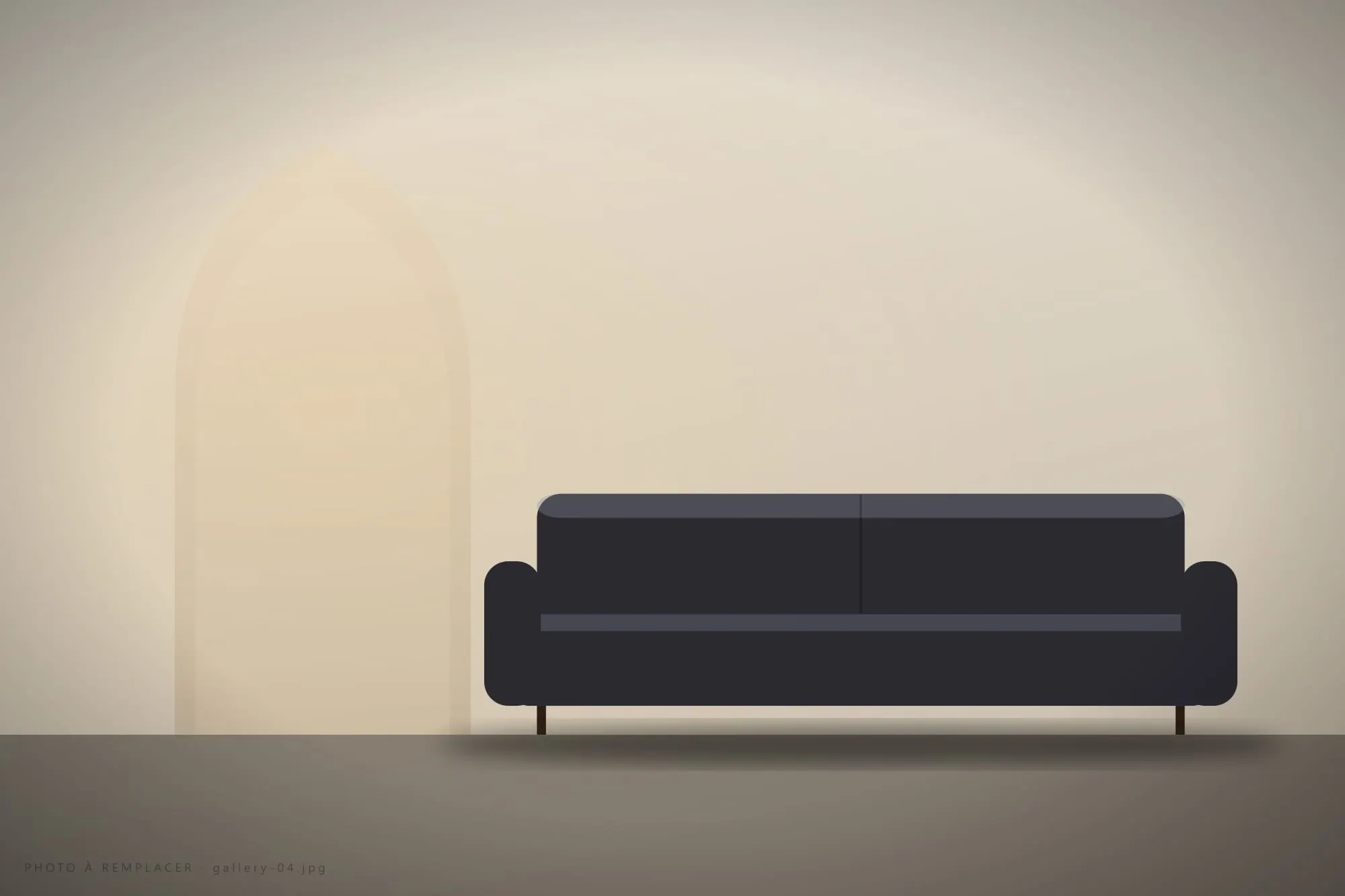Canapé sur mesure dans un séjour lumineux